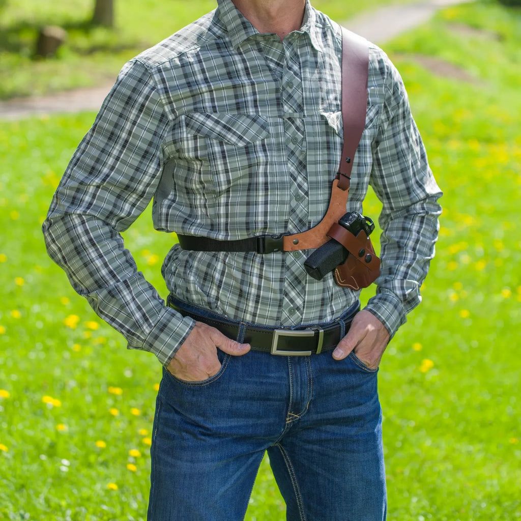 DM03 Leather Universal Chest Rig Holster