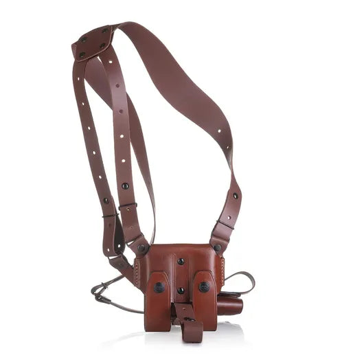 D603 LR Outlet ROTO shoulder holster for guns with light with double magazine pouch