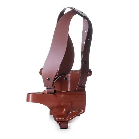 DM01 Leather Universal Shoulder Holster With Double Mag Pouch